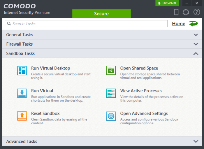 Comodo sandboxes taskmanager Comodo sandboxes taskmanager comodo autossl